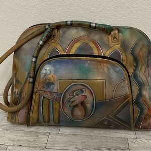 Hand Painted Artistic Anushka Women's Leather Bag